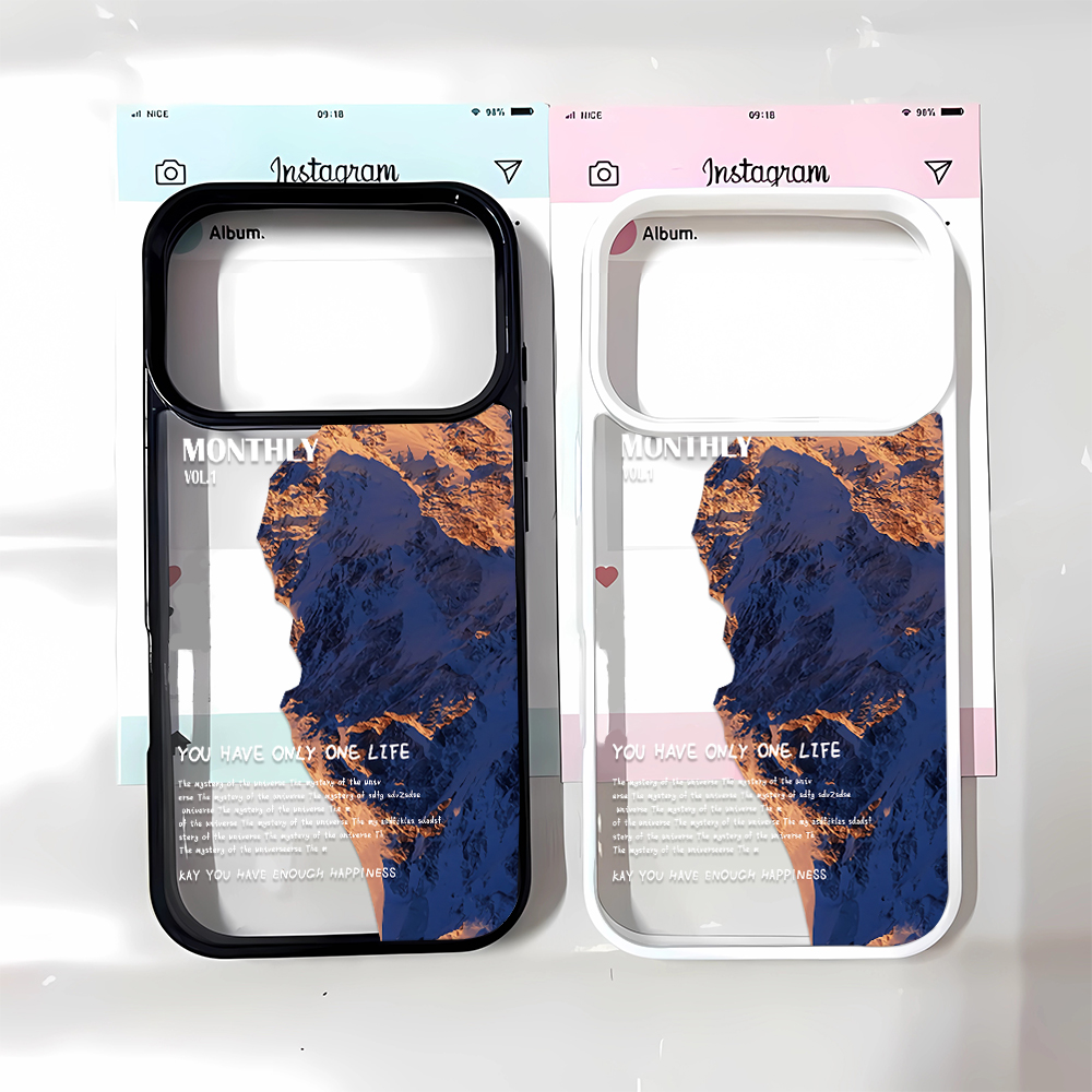 Apple Iphone 15 Pro Max - Niebieskie Krajobrazy Górskie Eleganckie Miękkie Etui